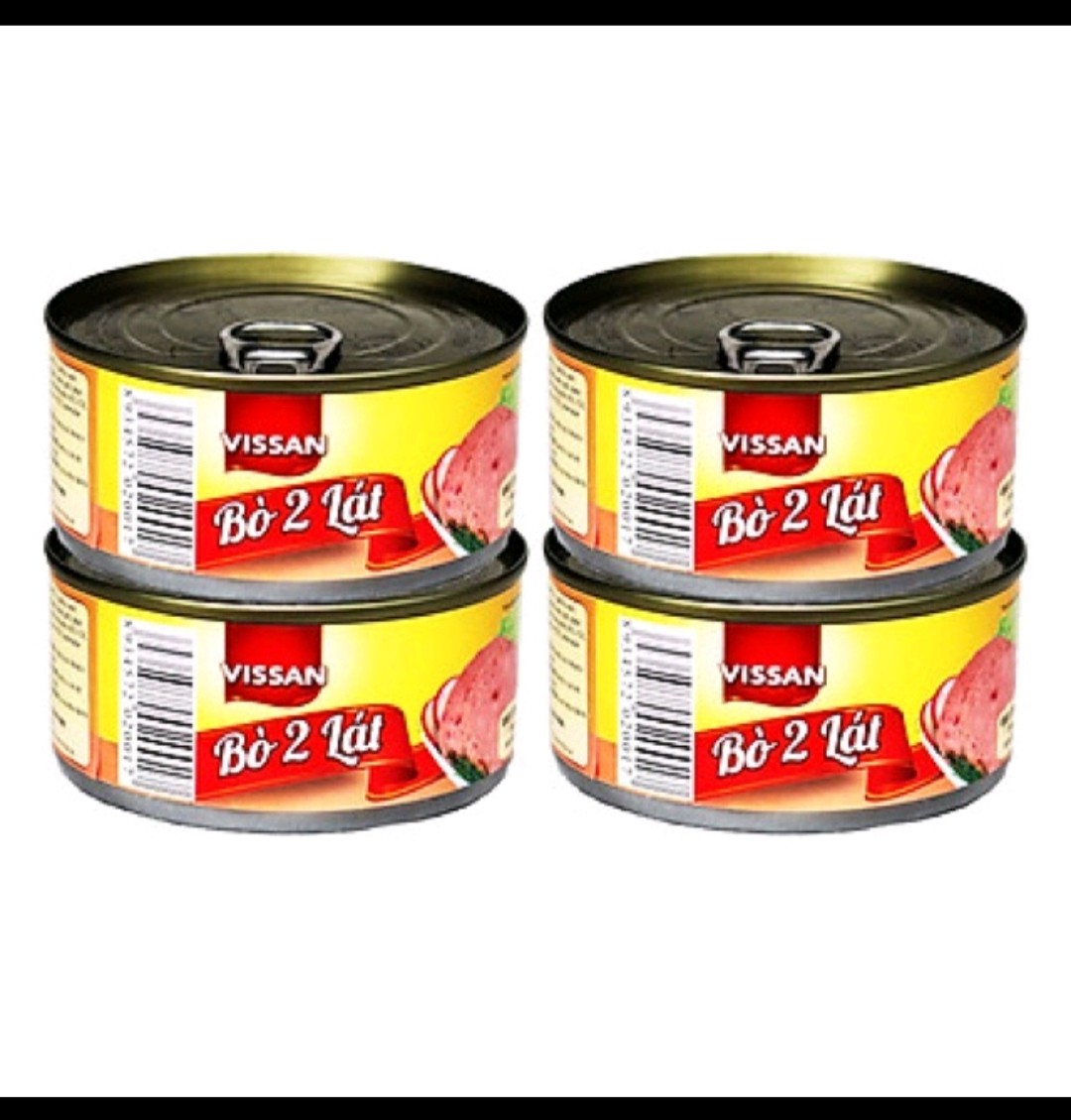 Com bo 4 hộp Bò 2 lát VISSAN ( 4 hộp x 170g)