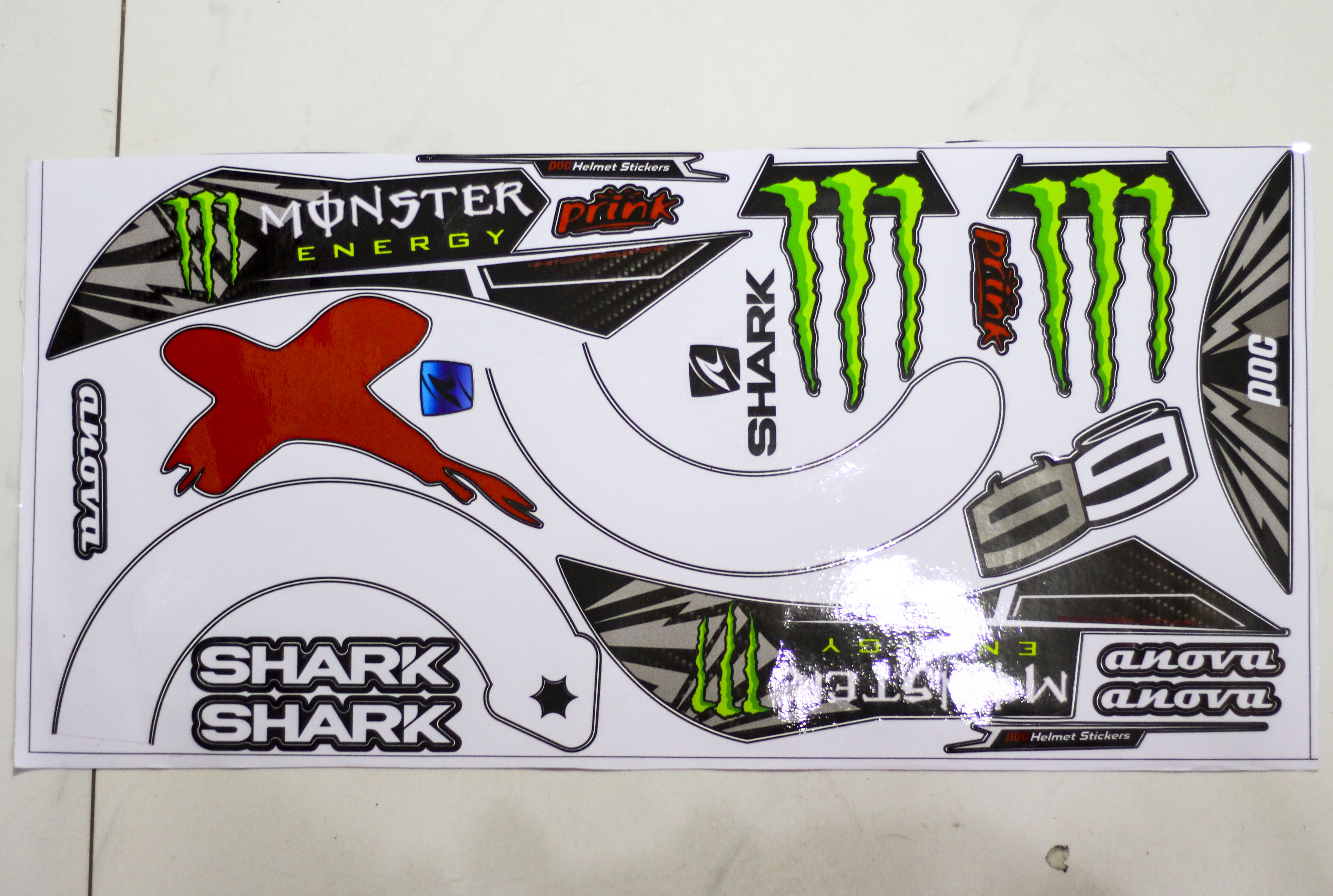 Tem dán nón bảo hiểm SHARK V2 cho nón FF và nón 3/4