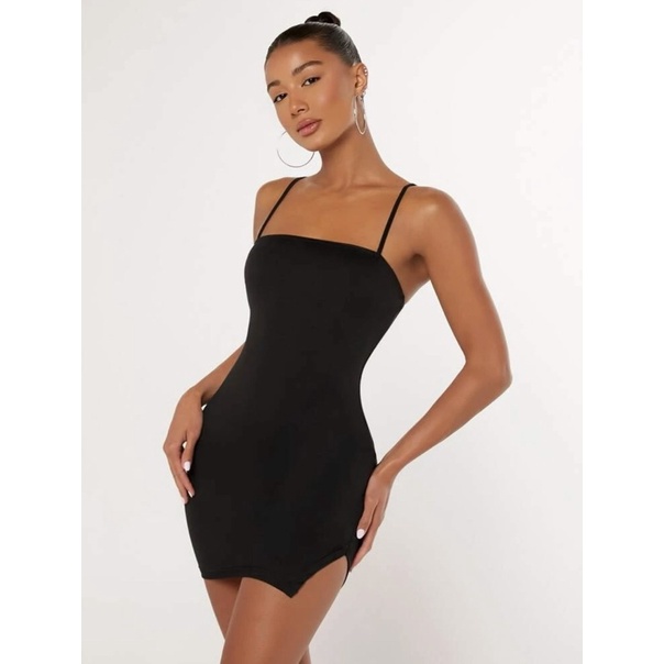 Đầm body 2 dây xẻ