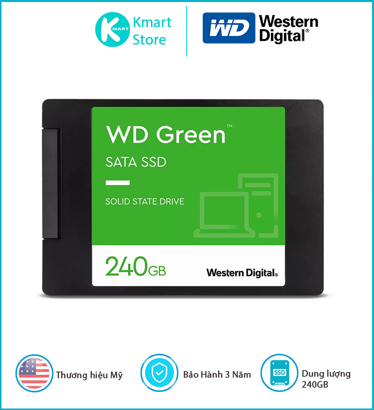 Ổ cứng SSD Western Digital SSD WD Green 2.5" SATA 3 120G / 240G / 480G - Hàng Chính Hãng
