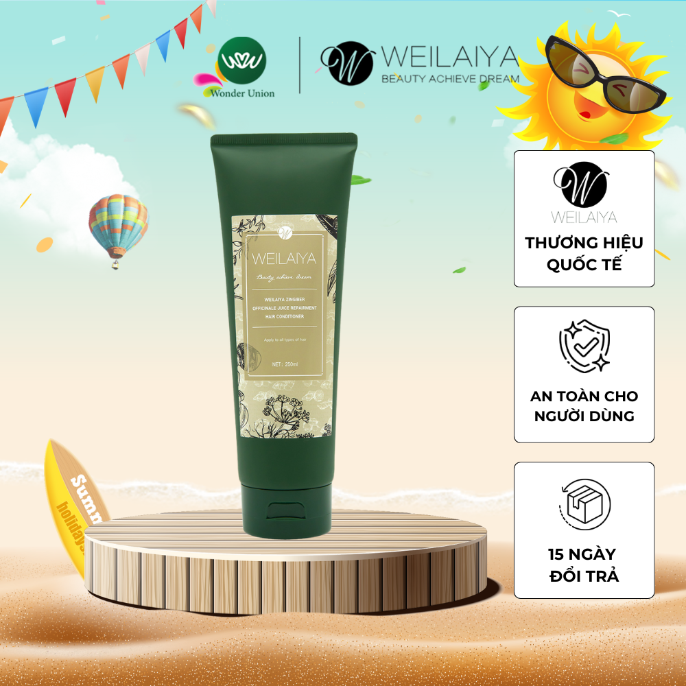 Dầu xả gừng hà thủ ô ngăn rụng và kích mọc tóc Weilaiya Zingiber Officinale Juice 250ml