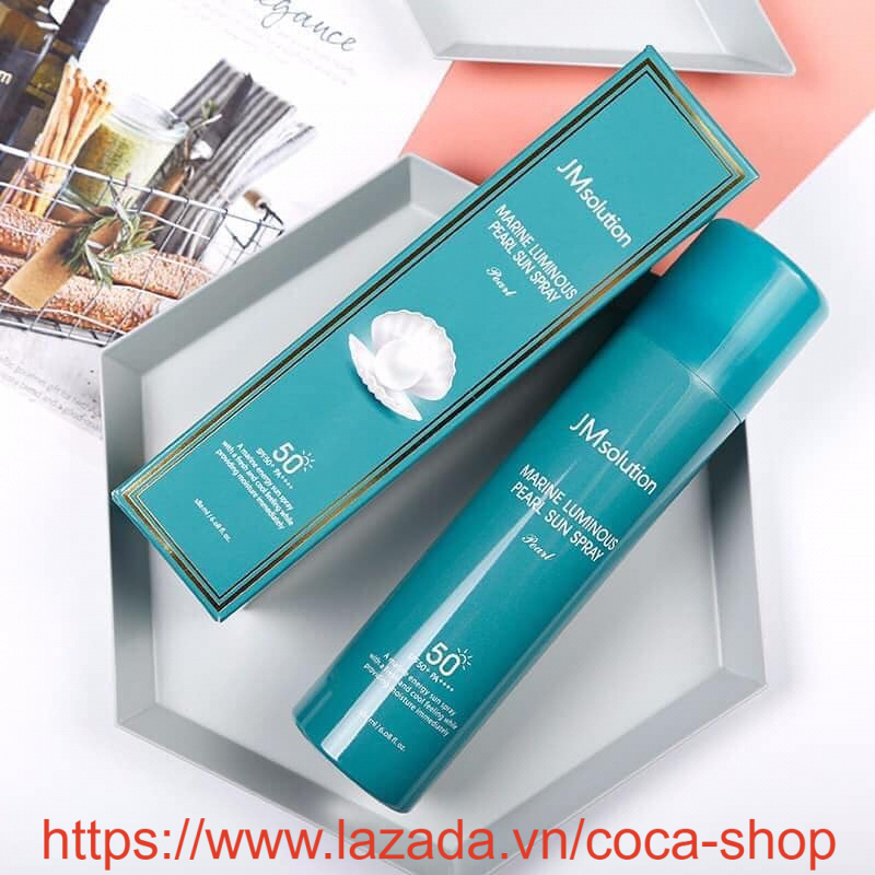 Xịt Chống Nắng JM Solution SPF 50 Dạng Phun Sương Dưỡng Trắng Da 180ml