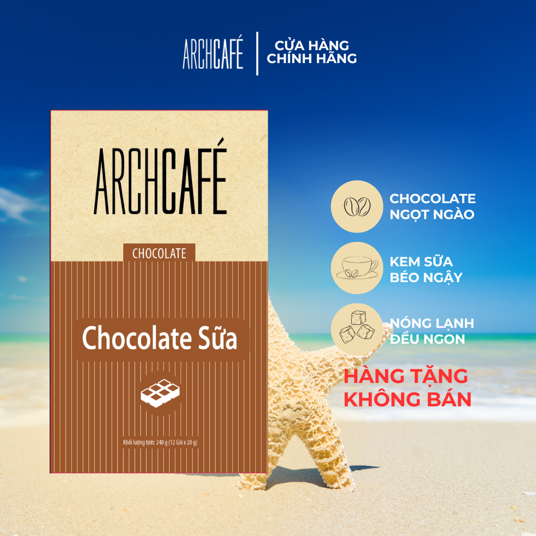 [HÀNG TẶNG KHÔNG BÁN] Chocolate Sữa - Choco Cacao hoà tan Archcafé (Sô cô la) (hộp 12 gói x 20g)