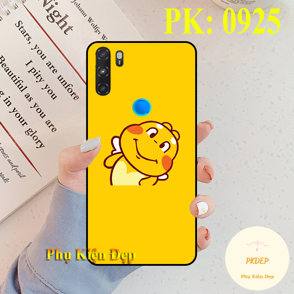 [HCM]Ốp lưng Vsmart Active 3 dẻo đen in hình khủng long siêu dễ thương