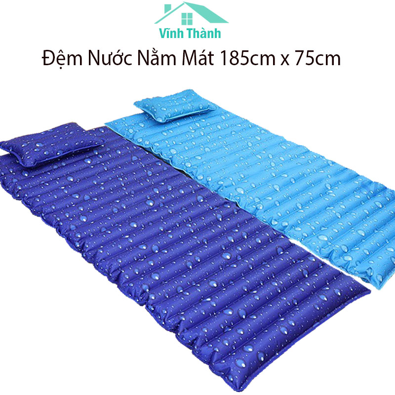 [ Chọn Size ] Đệm Nước Mát Gia Đình Đủ Size Đủ Màu (45 x 45)cm, (185 x 75)cm, (185 x 75)cm kèm gối