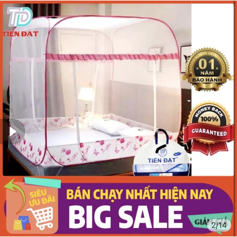 Màn chụp tự bung đỉnh vuông | mùng chụp vuông | màn gấp vuông hàng anh thư