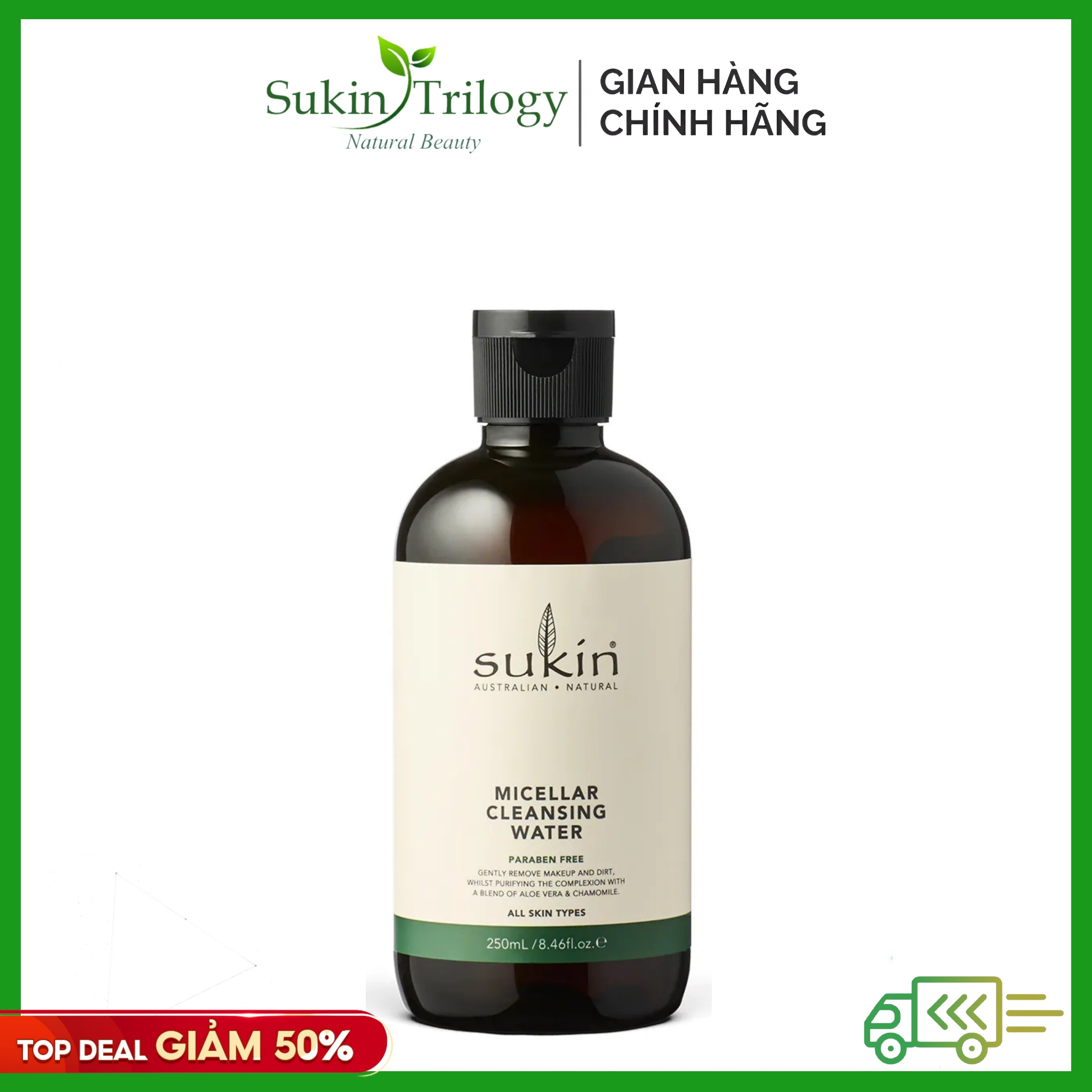Nước Tẩy Trang Sukin Micellar Cleansing Water 250ml