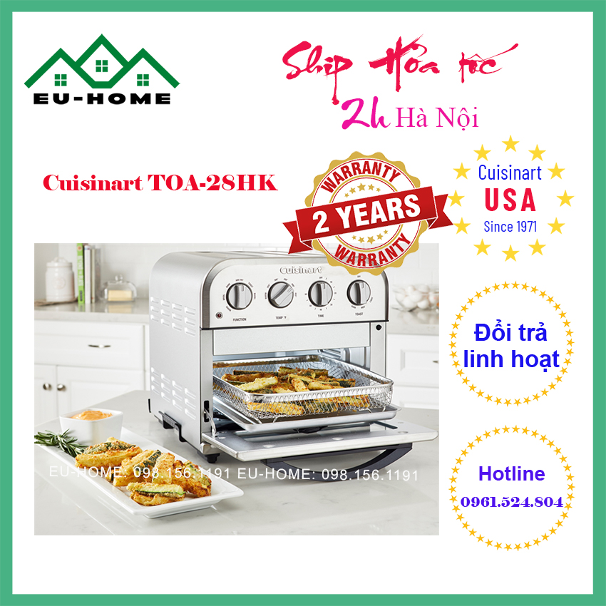 Hàng chính hãng Nồi chiên không dầu Cuisinart TOA-28HK AirFryer Compact