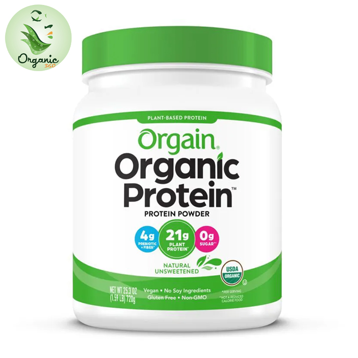 Orgain Natural Unsweetened Organic Plant Protein 720g