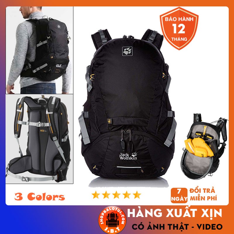 Balo du lịch nam nữ Jack Wolfskin Moab Jam 30L, Balo leo núi trekking đi phượt chống nước có ngăn đự