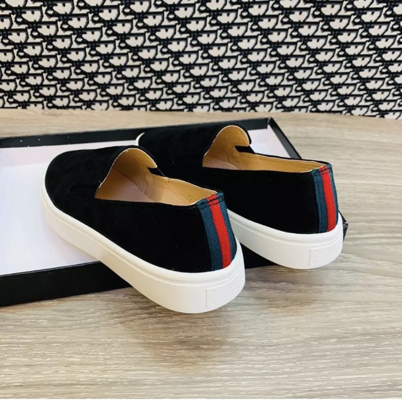 Slip on nữ Slip on da lộn Giày lười nữ