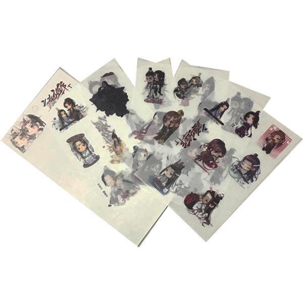 Ảnh dán Ma Đạo Tổ Sư Sticker bảng 6 tấm tập ảnh phim Trần Tình Lệnh Tiêu Chiến Vương Nhất Bác Lam Vong Cơ Ngụy Vô Tiện