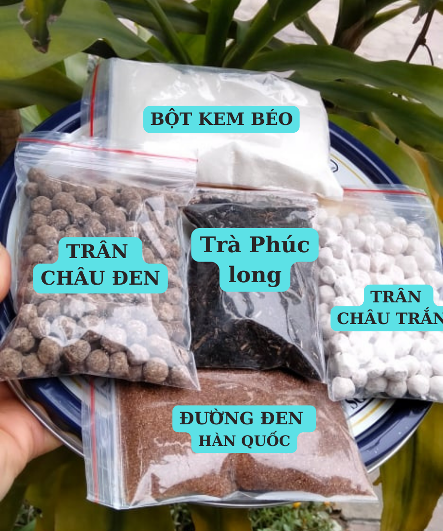 Sét trà sữa truyền thống - trân châu - tặng túi lọc trà