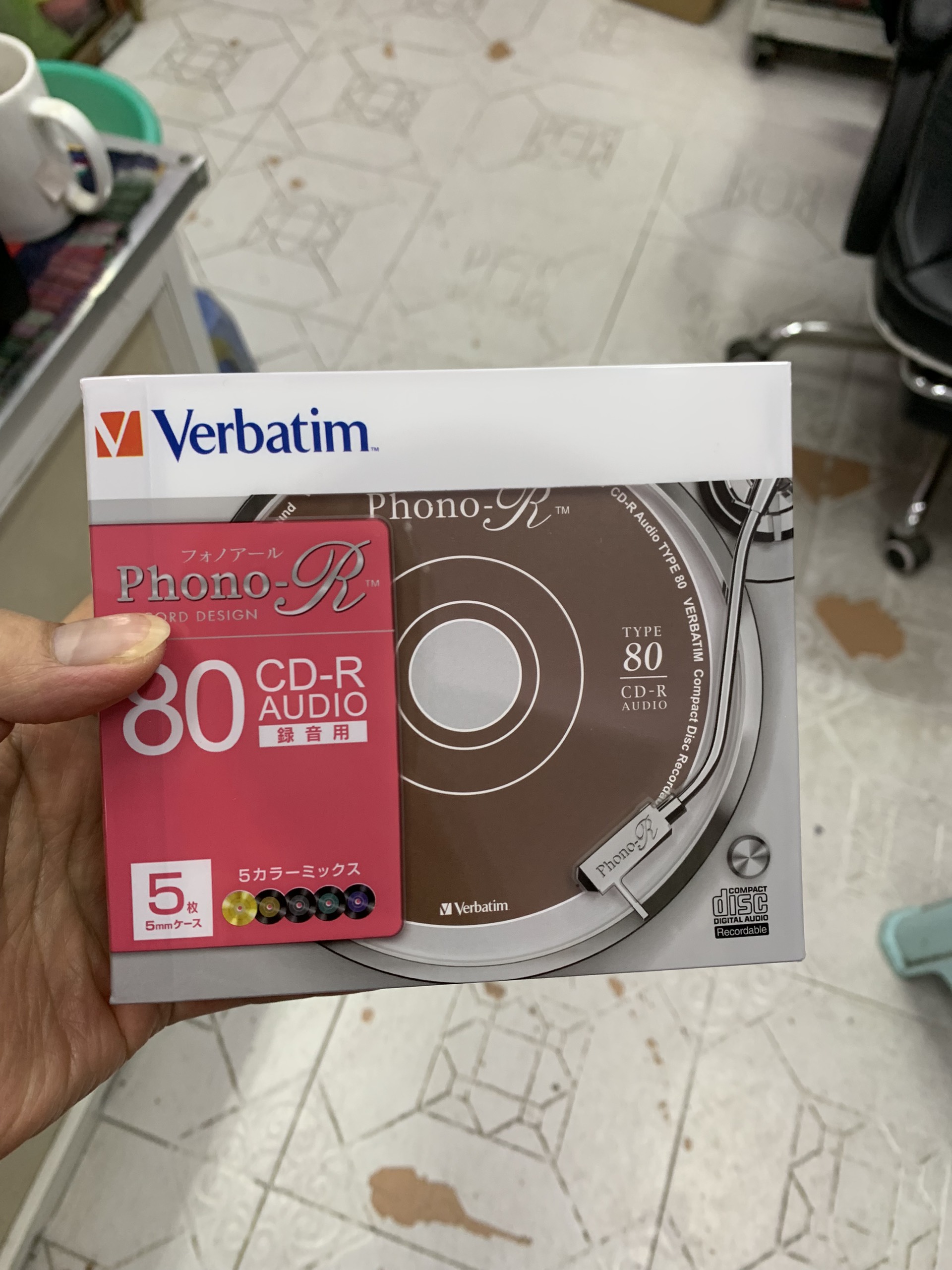 Đĩa CD-R Mitsubishi Audio Phono-R Verbatim Audio Phono-R Pro hộp 10 chiếc
