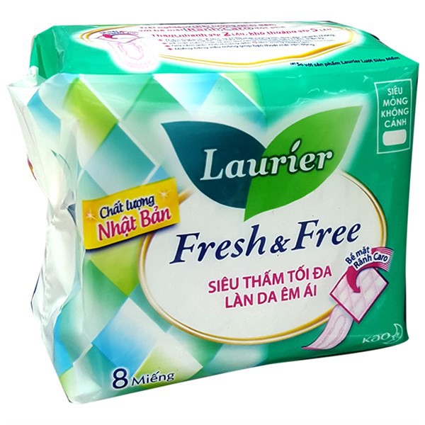Băng vệ sinh Laurier siêu mỏng 8 miếng