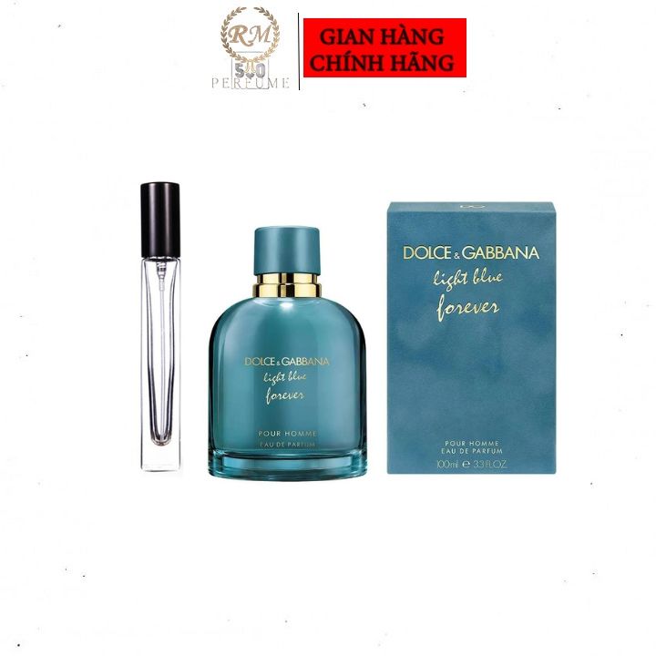 Nước hoa nam chính hãng thơm lâu D&G Light Blue Forever Pour Homme EDP, nước hoa nam hương trái cây mùi nhẹ thanh mát quyến rũ cho mùa hè dung tích 5ml/ 10ml/ 20ml
