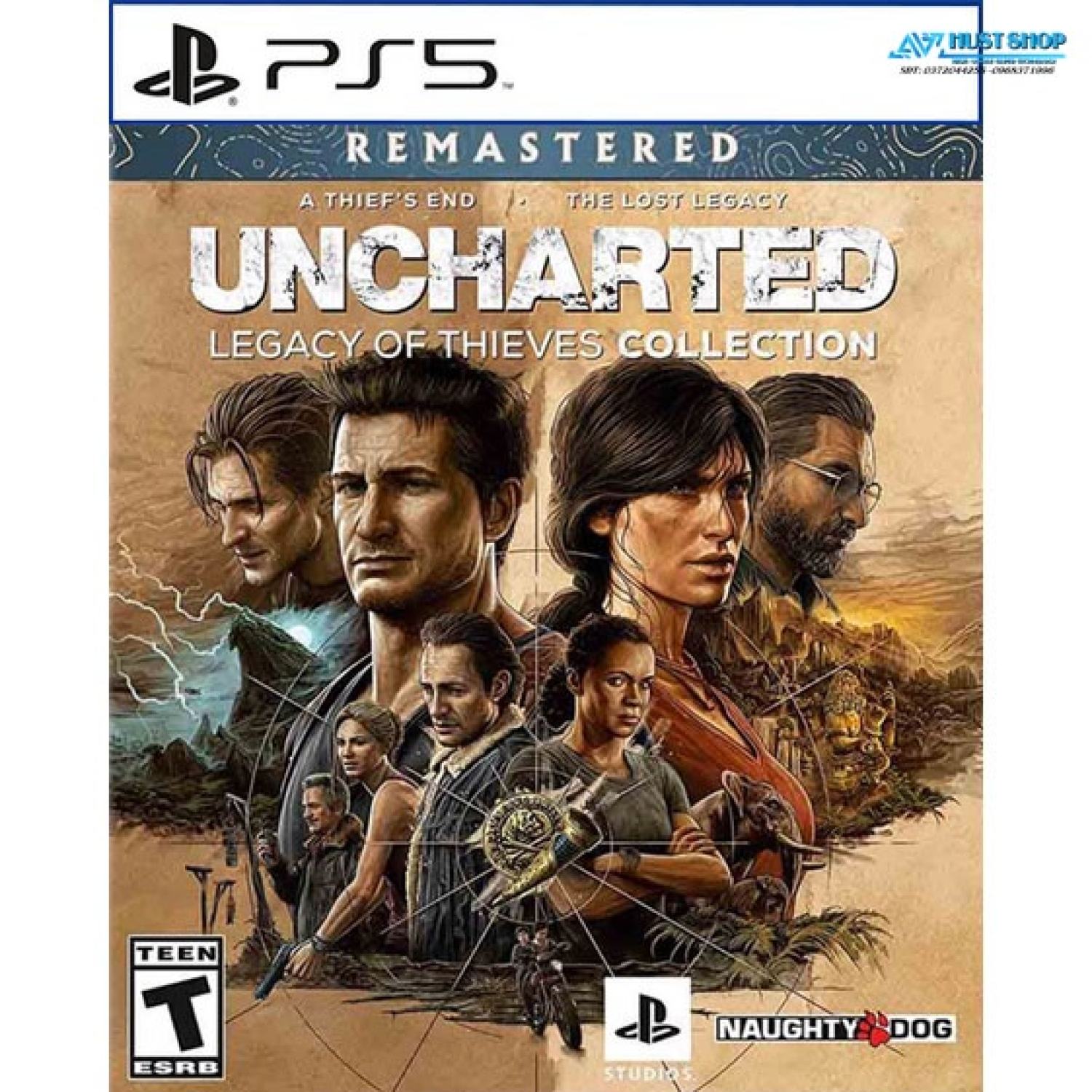Đĩa Game PS5 Uncharted: Legacy of Thieves Collection Hệ US