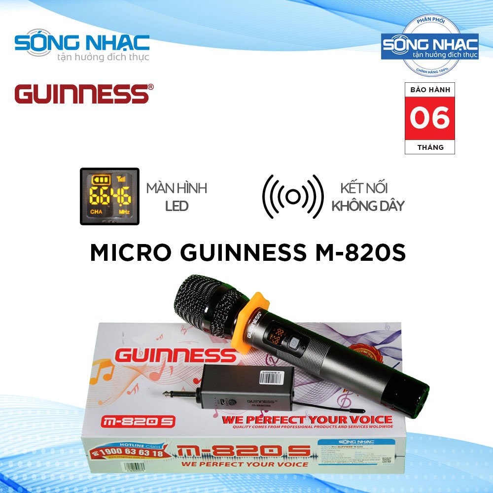 [HCM]Micro karaoke không dây Guinness M820S