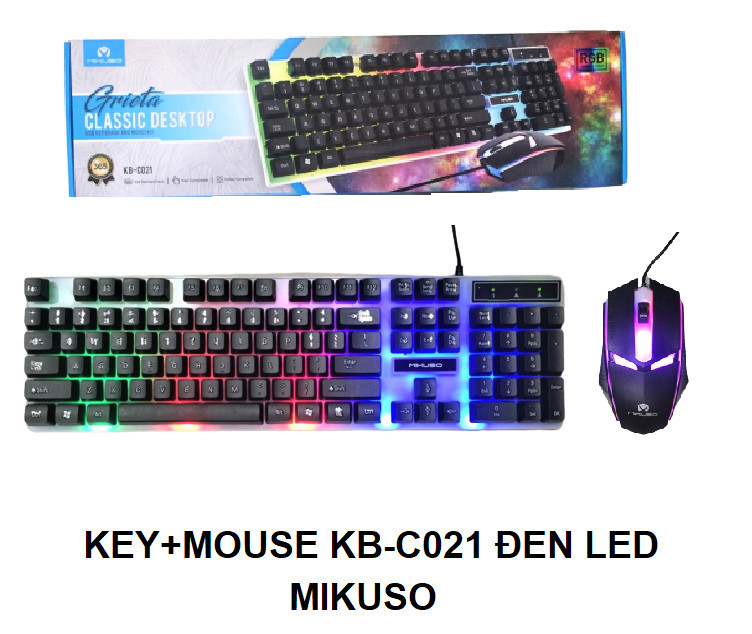 Combo bàn phím chuột G21B Mikuso chơi game tặng lót chuột