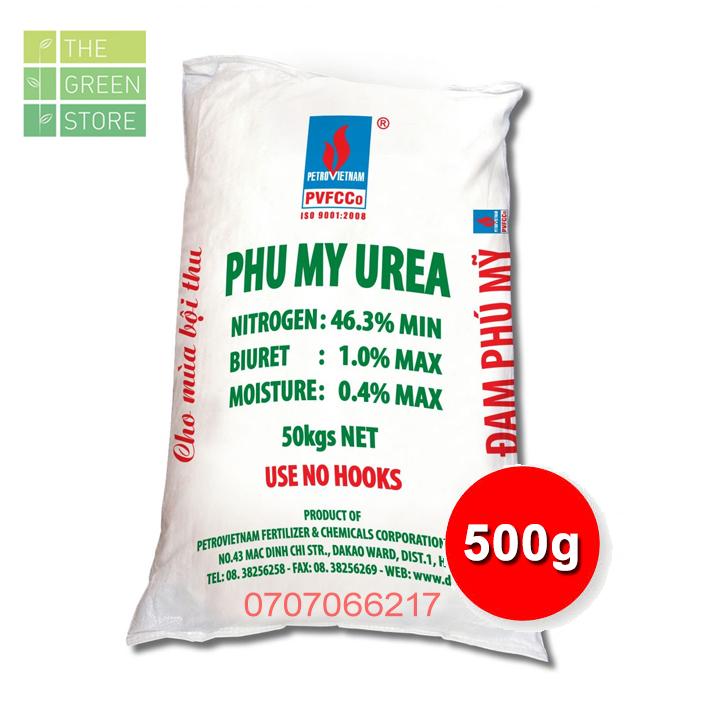 Phân ure đạm Phú Mỹ (500g - 1kg) bán lẻ từ bao 50kg, cho rau màu, hoa cây cảnh, cây ăn trái