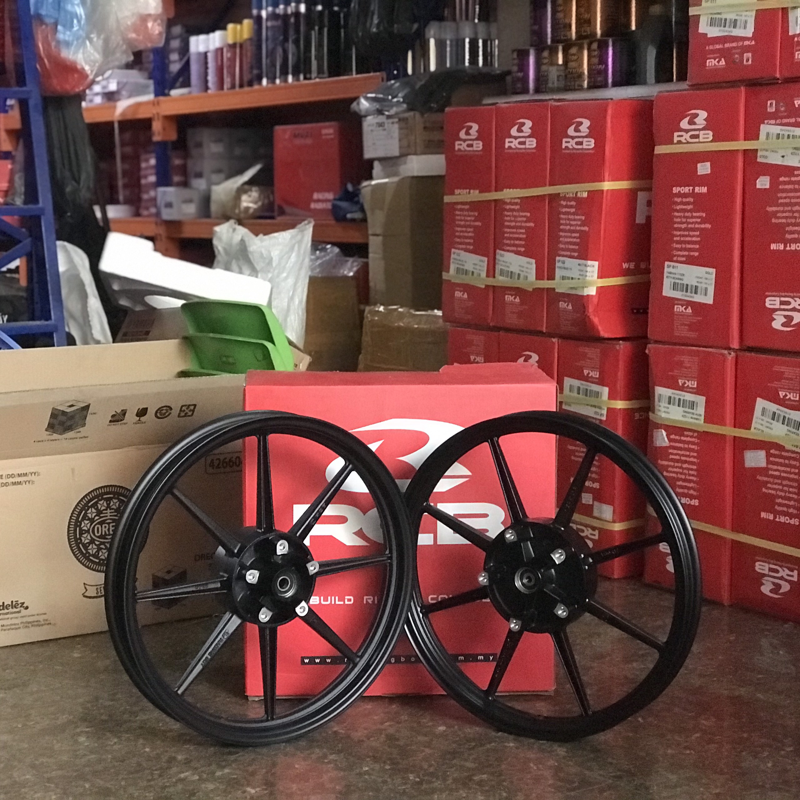 Mâm 8 cây RCB gắn Exciter 150,155 Black bản 1.6 1.85