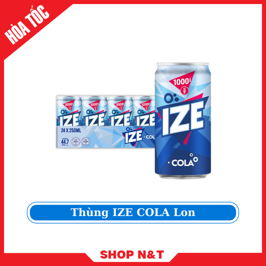 Thùng nước giải khát IZE COLA - Campuchia - 24 lon 330ml