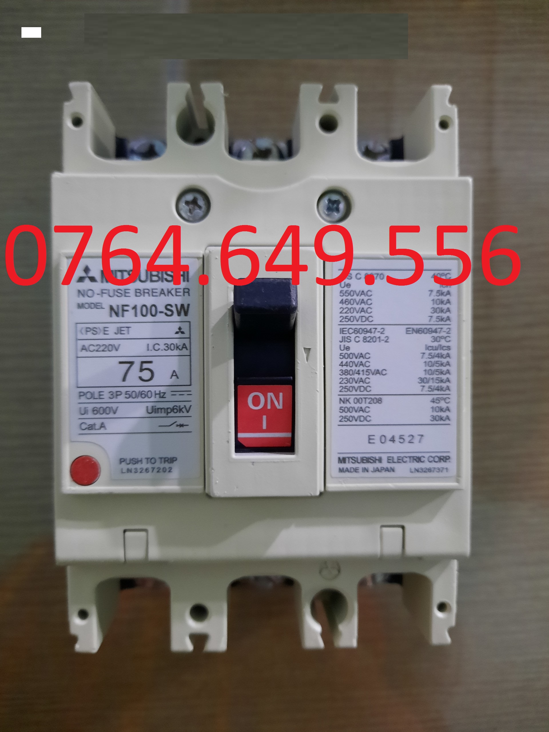 MCCB 75A MITSUBISHI-APTOMAT 3 PHA 75A