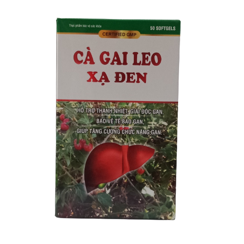 Viên uống giải độc gan Cà Gai Leo - Xạ Đen - thanh nhiệt giải độc, mát gan, bổ gan, lợi mật, hạn chế tổn thương tế bào gan ( Lọ 50 viên)