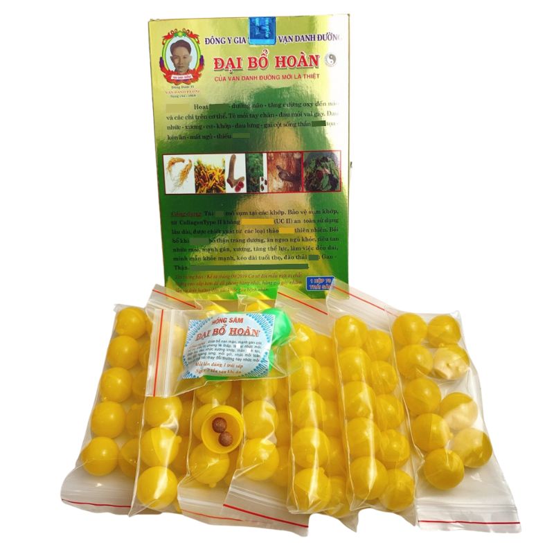 Đại bổ hoàn Vạn Danh Đường 70 trái sáp, kèm 4 viên xanh lá_ Hỗ trợ xương khớp