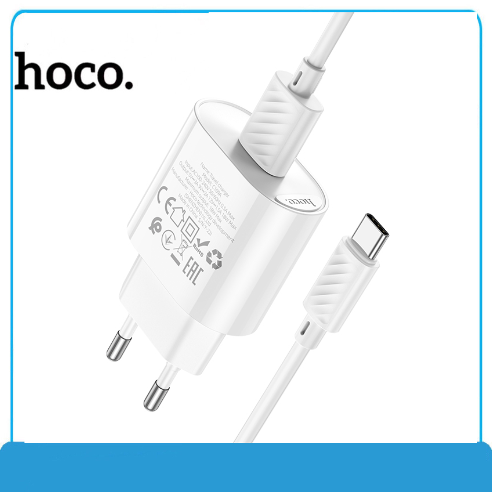 Bộ cốc sạc kèm dây sạc nhanh type c hoco  - bộ củ sạc kèm cáp sạc quick chagre 3.0 cho đt oppo vivo xiaomi huawei ....