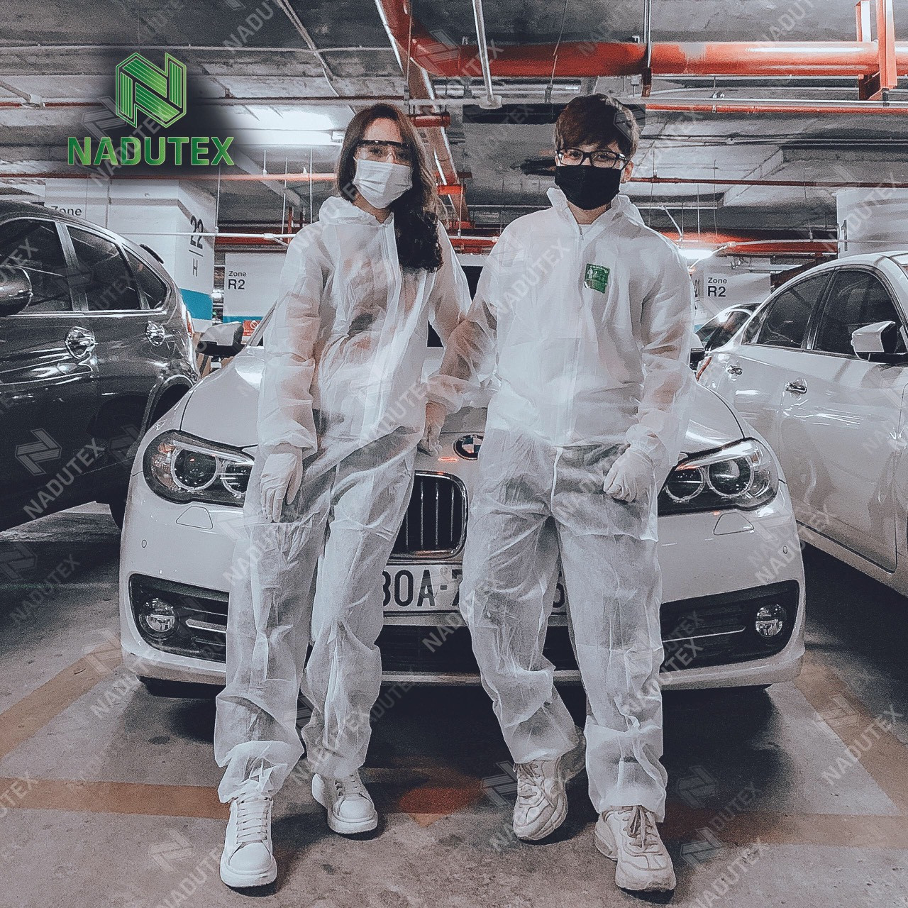 BỘ QUẦN ÁO PHÒNG DỊCH, BẢO HỘ LAO ĐỘNG SET 7 MÓN