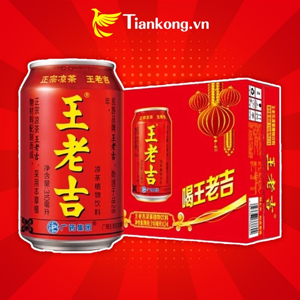 Nước Sâm Wanglaoji Trung Quốc lon 330ml, đồ uống nội địa Trung siêu ngon - TIANKONG - 王老吉