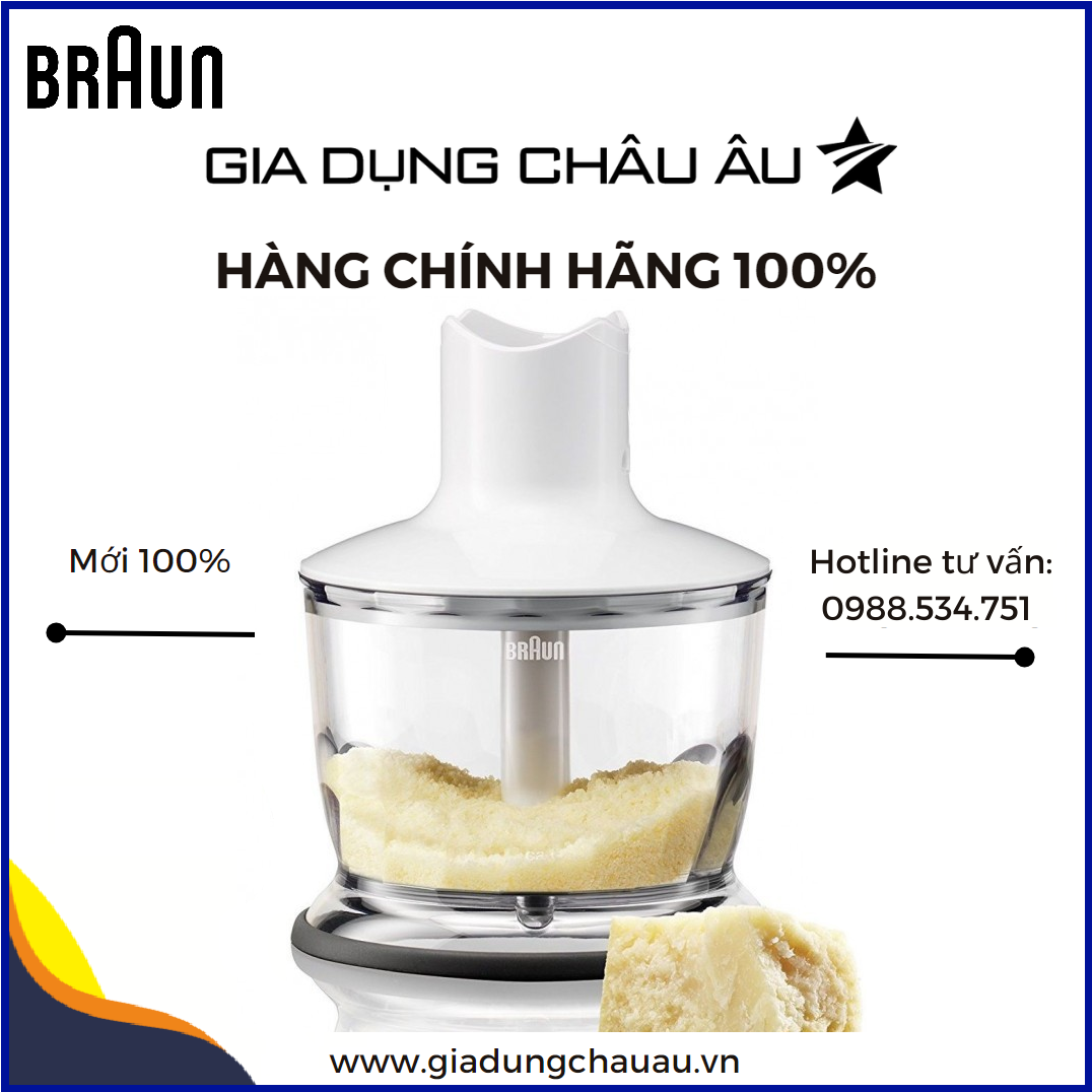 [CHÍNH HÃNG] Phụ kiện cối xay Braun 500ml máy xay cầm tay Braun - Hàng chính hãng - Cối xay thịt Braun 500ml phù hợp với các dòng máy cầm tay Braun MQ5235 MQ5200 MQ5245 MQ5030 MQ3000 MQ3035 MQ3045 Cối braun 500ml Cối xay Braun 500ml