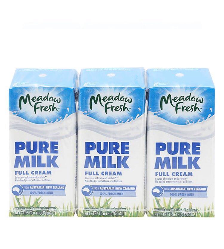 Sữa tươi Meadow Fresh hộp 200ml, thùng 24 hộp