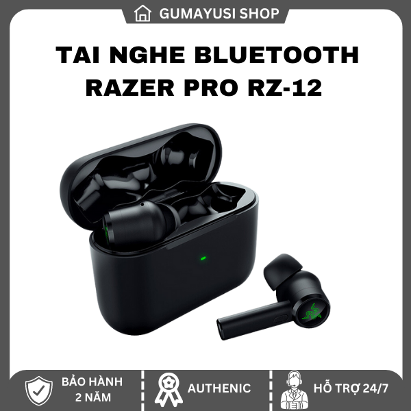 Tai nghe không dây bluetooth razer hammerhead truewireless pro rz-12 - pin 10 tiếng - chất âm chuẩn - bass căng - chống ồn anc - kháng nước ipx5 - tương thích androi vs ios, windows