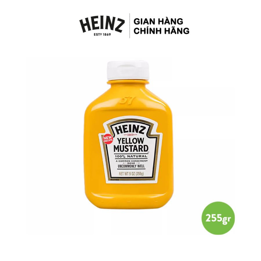 Mù Tạt Màu Vàng HEINZ 255g (Date 2025)
