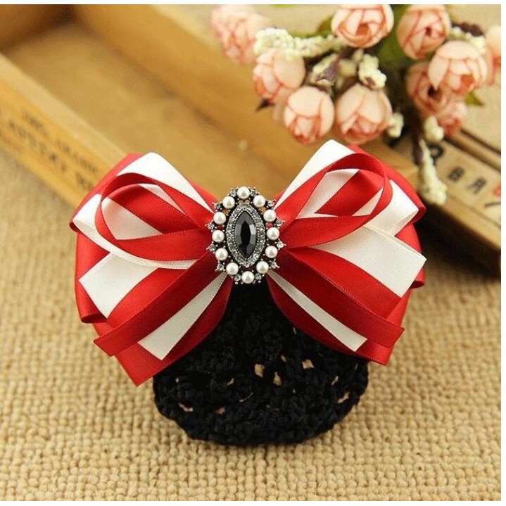 Kẹp búi tóc nơ 2 màu ❤️Kẹp búi tóc công sở❤️ Hoa cài Tóc Đẹp/ Làm đẹp cho tóc/ Phụ kiện cho nữ/ TRANG ĐIỂM TÓC