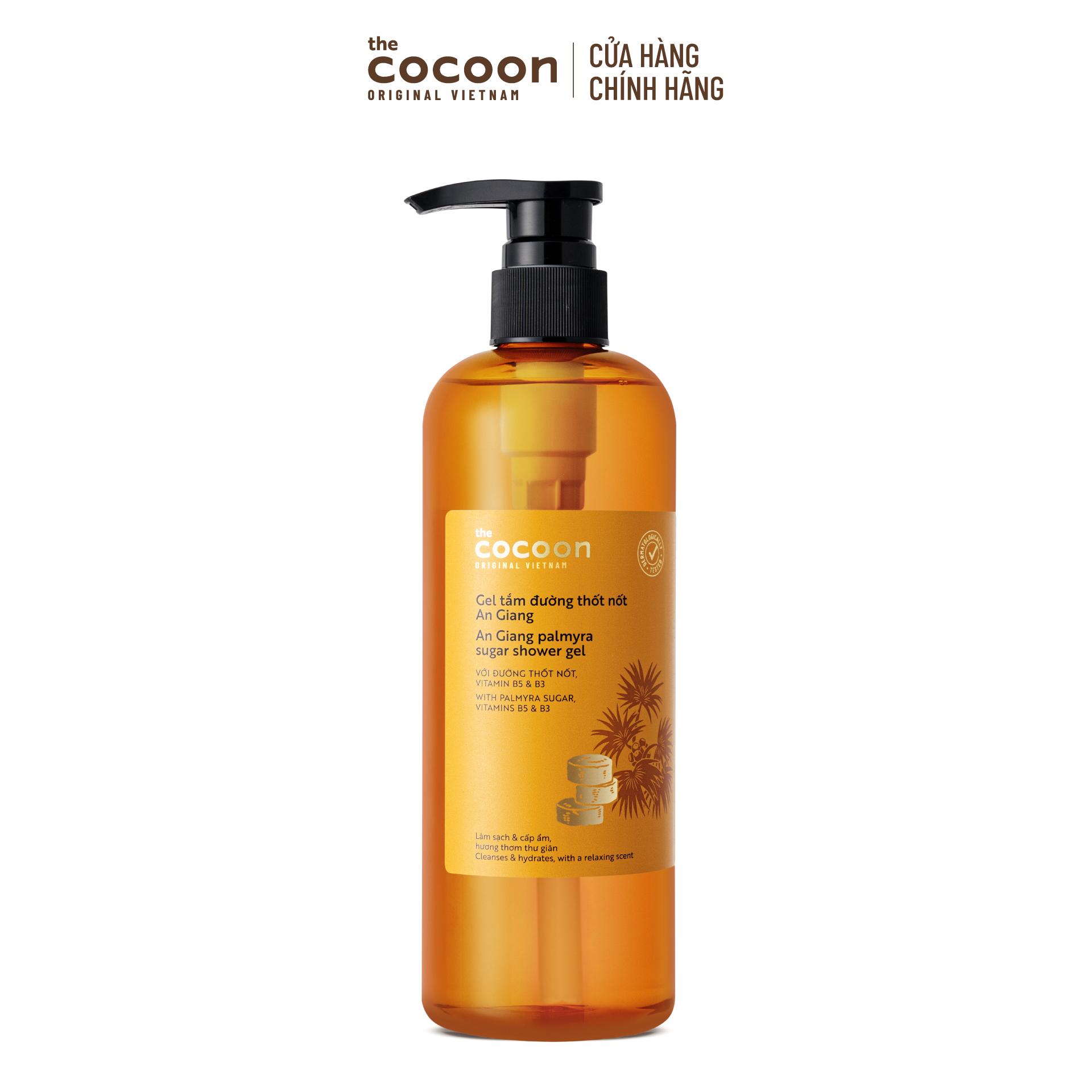 Gel tắm đường thốt nốt An Giang Cocoon giúp làm sạch & cấp ẩm, hương thơm thư giãn 500ml