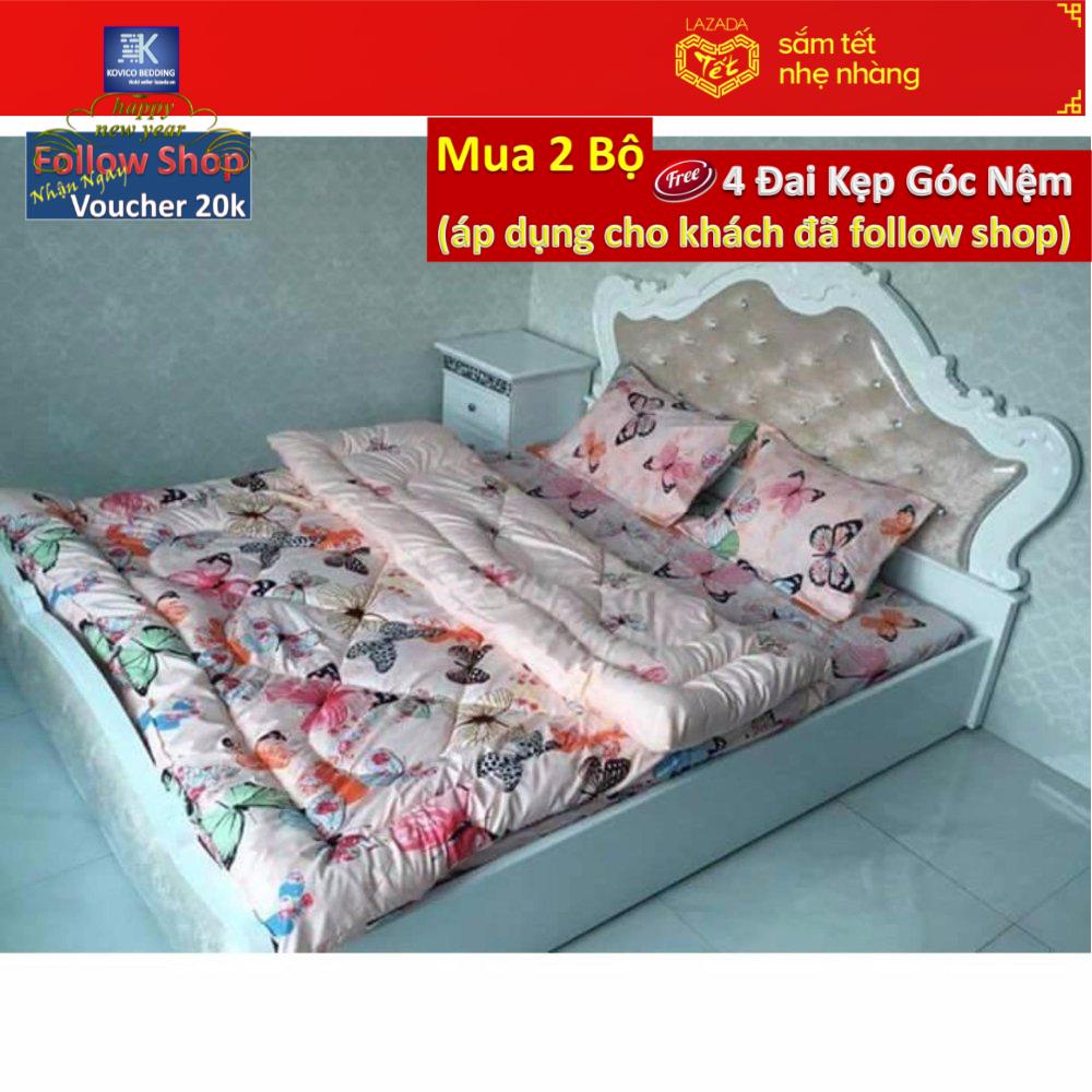 Chăn chần bông tinh khiết siêu nhẹ họa tiết Bướm xuân