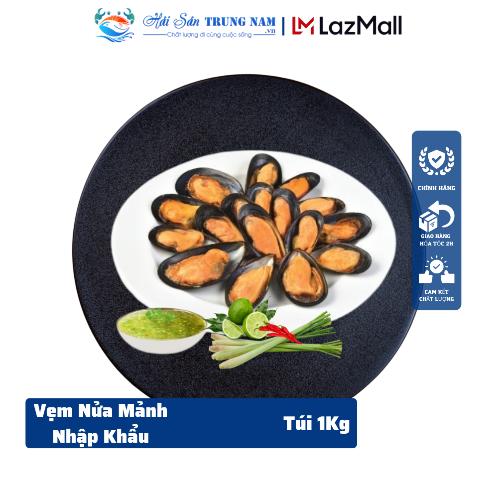Vẹm nửa mảnh nhập khẩu túi 1kg