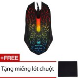 Chuột chơi game có dây và đèn led đổi màu X1 Laptop Ancom + Tặng 1 miếng lót chuột