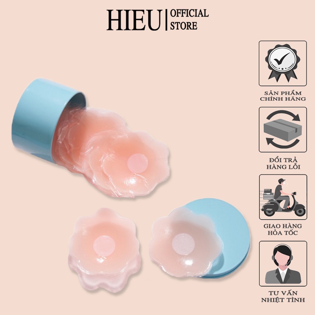 Miếng dán ngực silicon siêu mỏng hộp 5 cặp sử dụng nhiều lần hieu store24h - 9990
