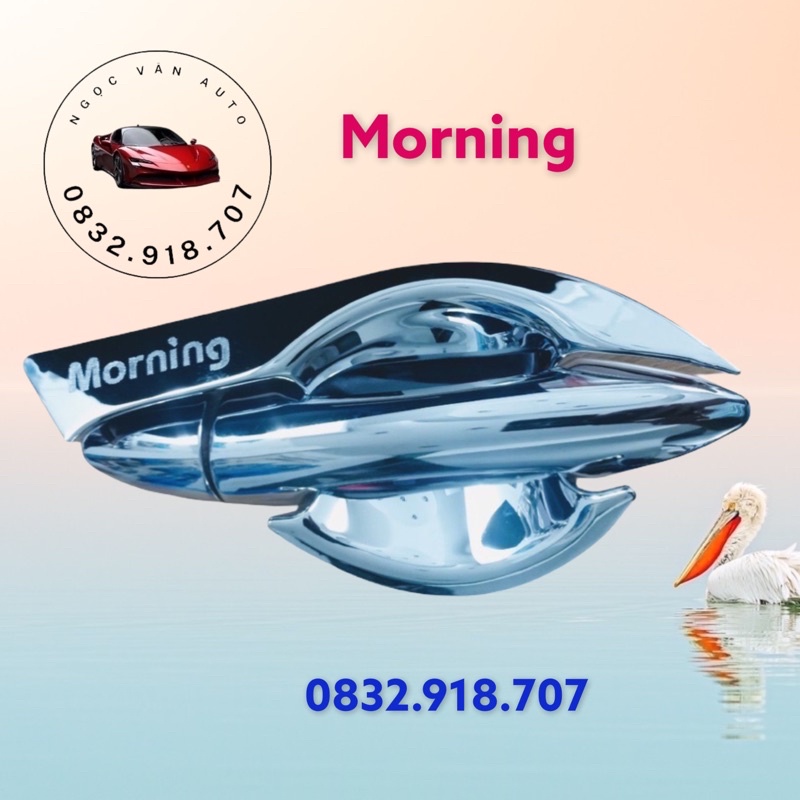 Ốp tay nắm hõm cửa kia morning 2012 - 2020 mạ crom