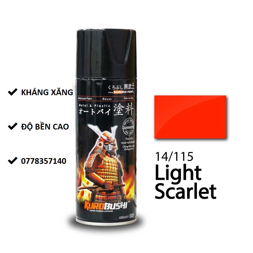 14/115 sơn xịt samurai màu cam