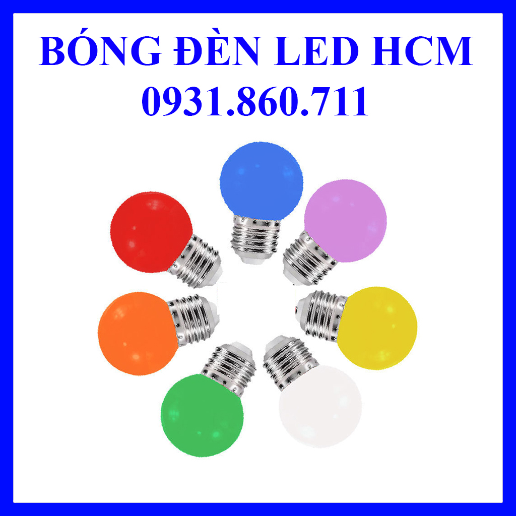 Bóng led chanh 1w, 3w nhiều màu, bóng led trang trí sân vườn, quán ăn