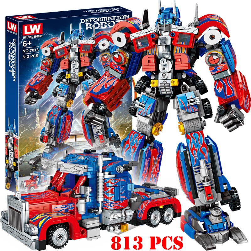 Bộ đồ chơi xếp hình lego robot transformer optimus - lắp ráp robot người máy biến hình siêu né