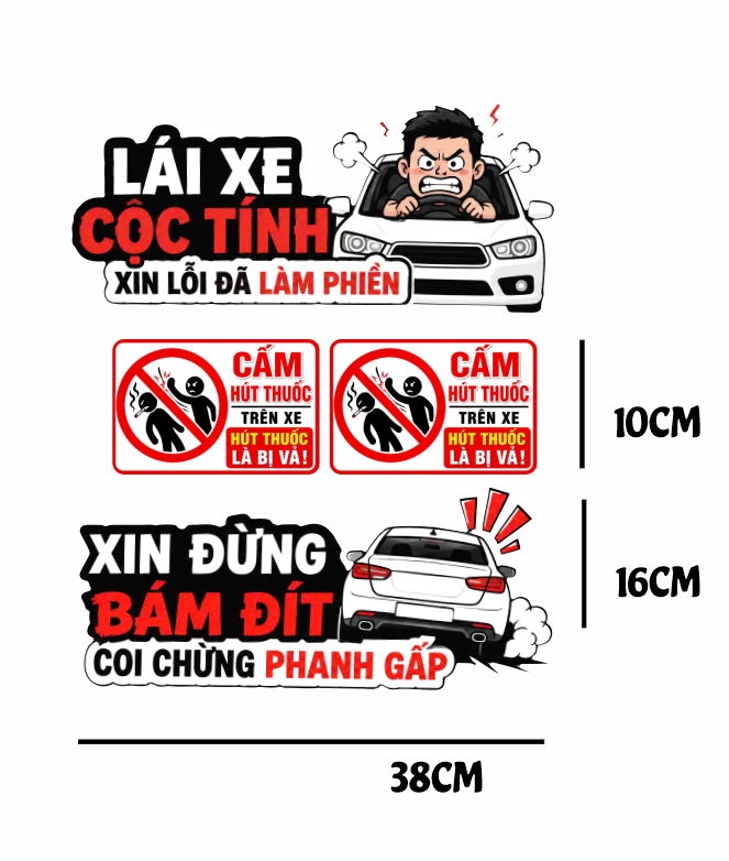 🚗 STICKER DÁN ĐUÔI XE Ô TÔ – CÁ TÍNH, HÀI HƯỚC, CỰC CHẤT 😎