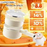 Nồi điện đa năng 2L công suất 600W Gaabor EC-20E01B, 2 mức nhiệt phủ lớp chống dính kèm xửng hấp - Bảo hành 12 tháng 1 đổi 1