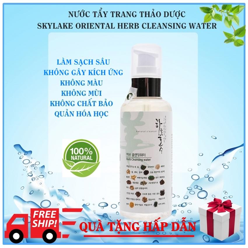 Nước tẩy trang thảo dược làm sạch da mặt, không gây kích ứng Skylake Oriental Herb Cleansing Water-Mỹ phẩm Ori Herbs