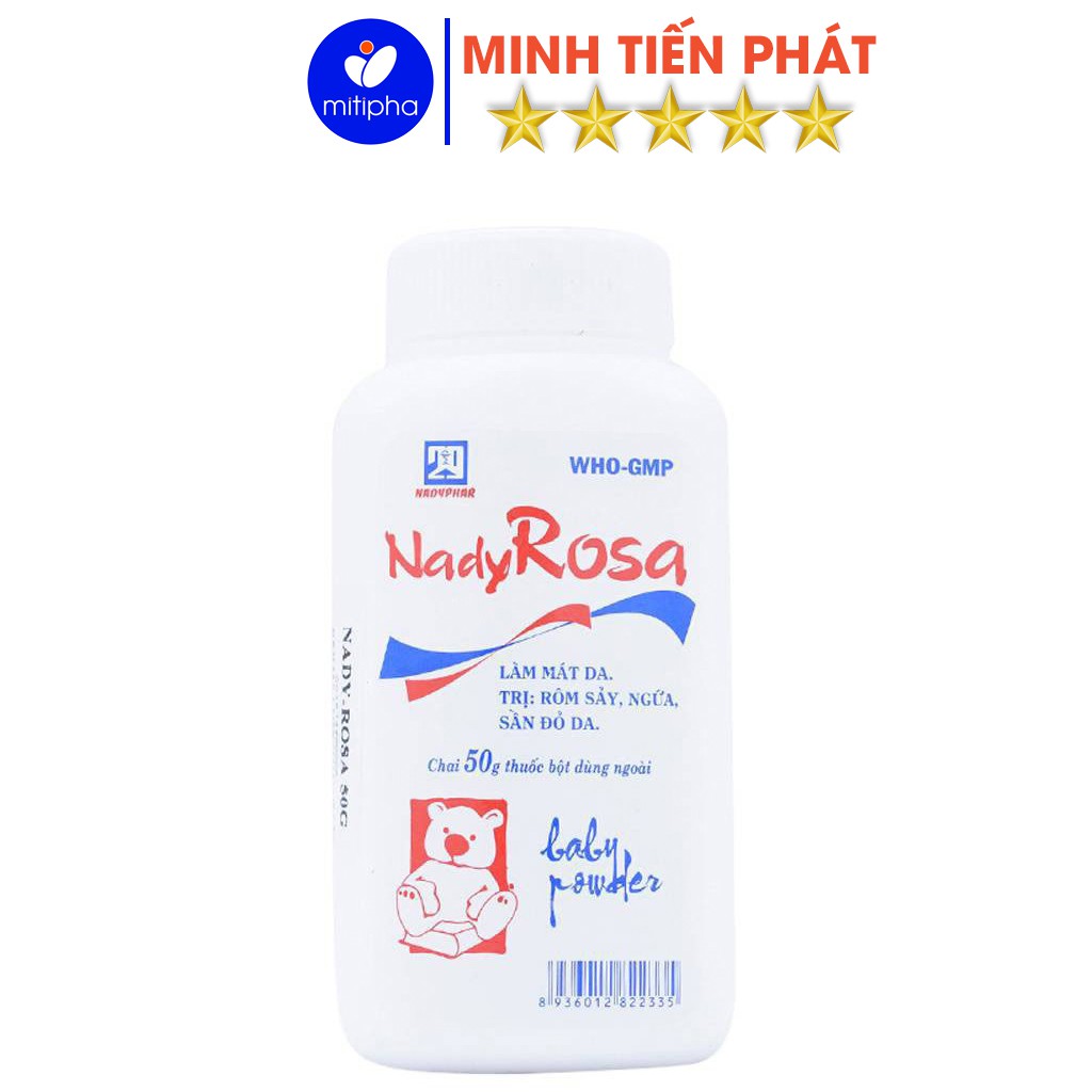 Phấn ngừa rôm sảy, mẫn ngứa cho bé NadyRosa chai 50g - Minh Tiến Phát